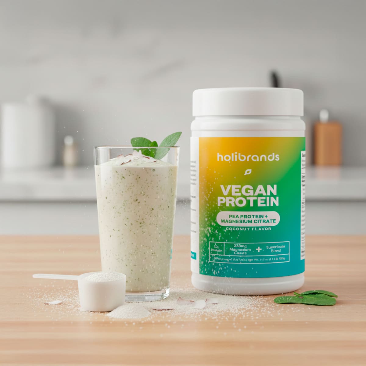 Vegan Protein Powder: Pea Protein + Magnesium Citrate