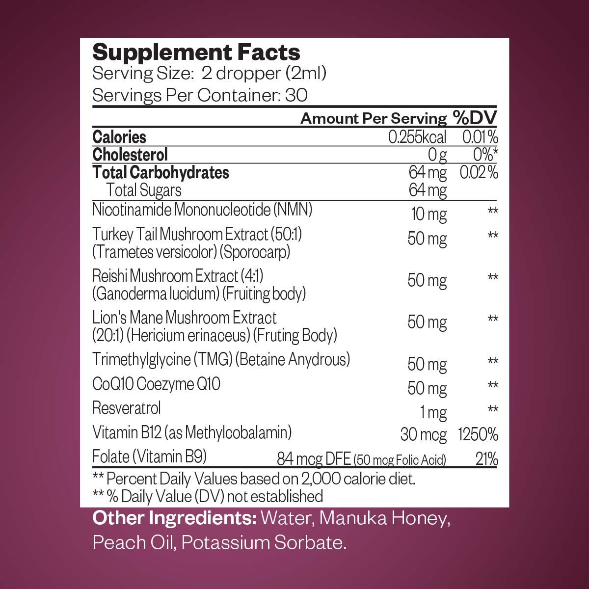 NMN & Lion’s Mane Longevity Drops