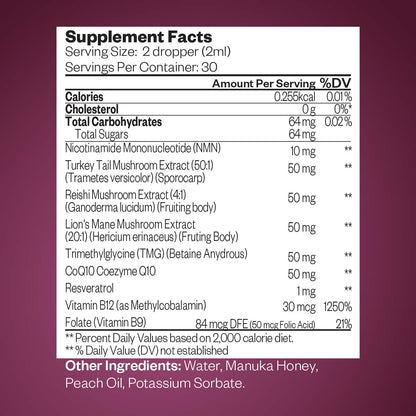 NMN & Lion’s Mane Longevity Drops